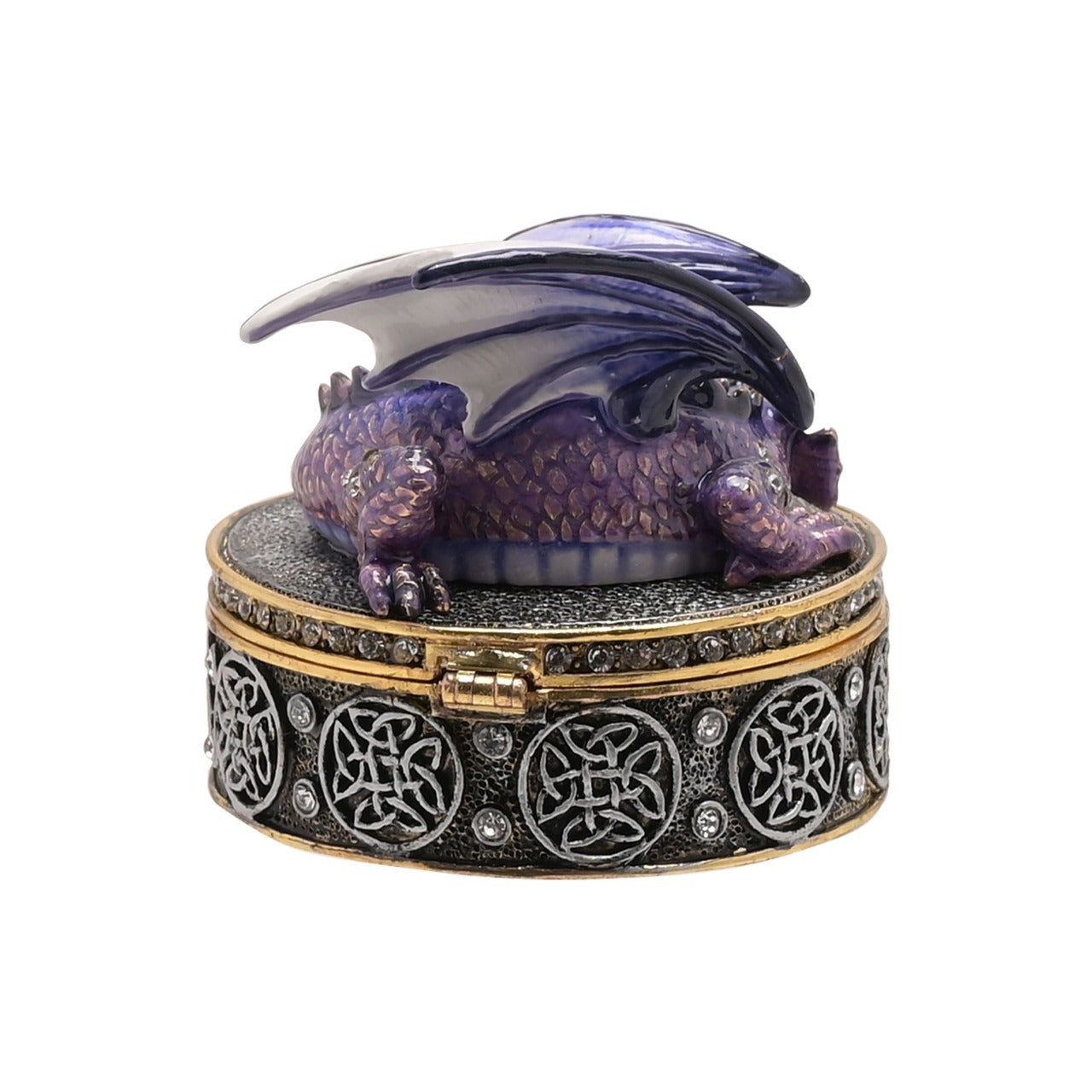 Gothic Purple Dragon Jewllery Box A gothic purple dragon jewellery box by THE SEASONAL GIFT CO®. This majestic jewellery box captures the mythical world of dragons for those obsessed with fantasy.