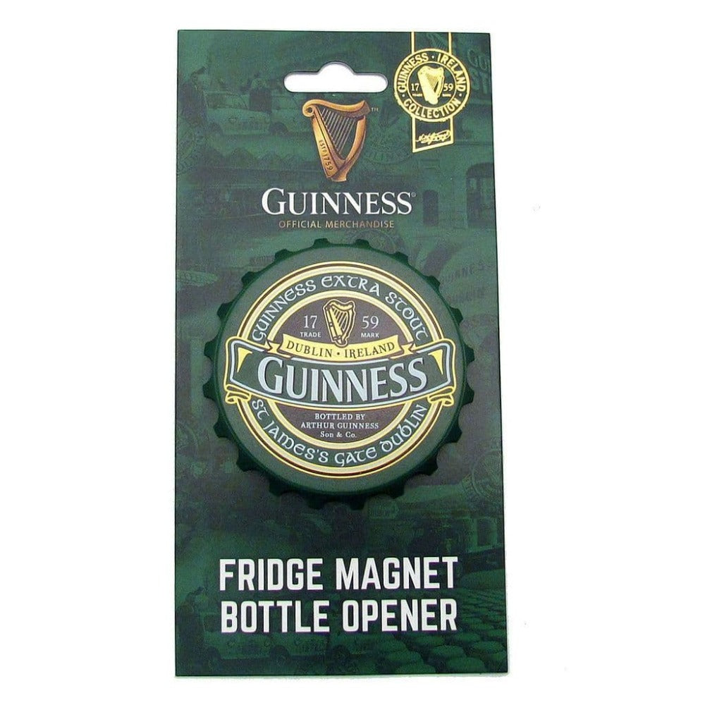 Green Guinness Label Fridge Magnet Bottle Opener  Guinness Ireland Collection bottle opener  Guinness Official Merchandise