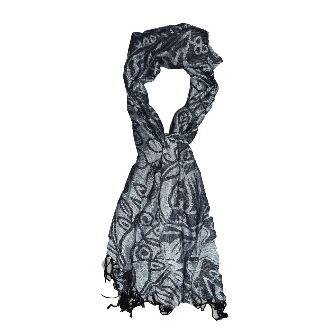 J. C. Walsh & Sons Grey Black Pashmina Scarf