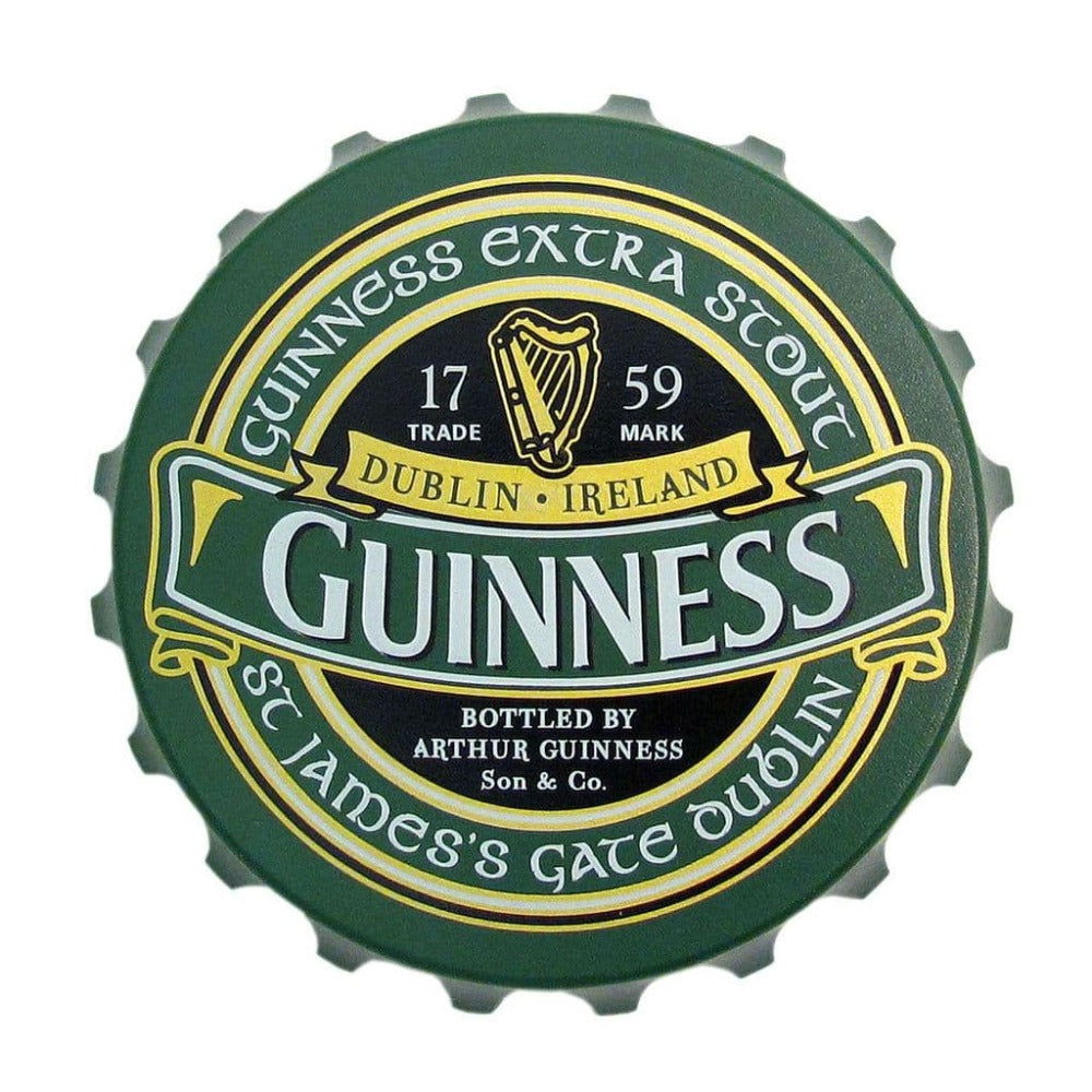 Green Guinness Label Fridge Magnet Bottle Opener  Guinness Ireland Collection bottle opener  Guinness Official Merchandise