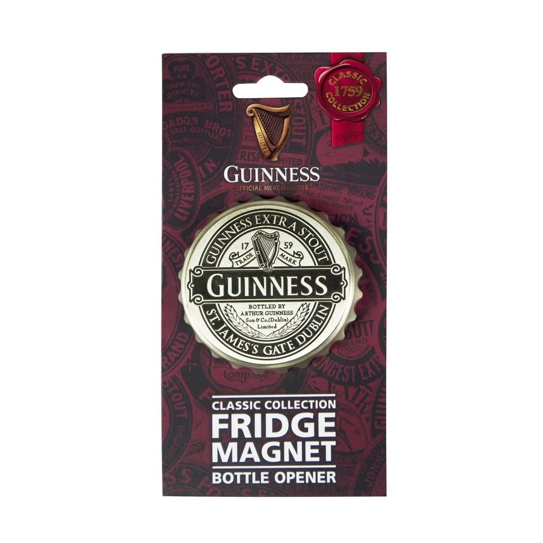 Guinness Screwcap Bottle Opener Fridge Magnet  Classic Collection Label Design Classic Collection Guinness Fridge Magnet Bottle Opener