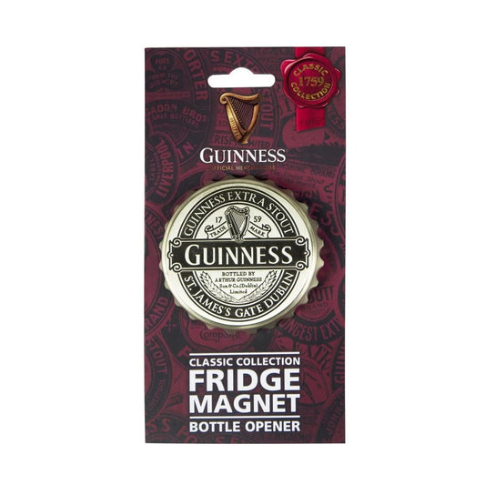 Guinness Screwcap Bottle Opener Fridge Magnet  Classic Collection Label Design Classic Collection Guinness Fridge Magnet Bottle Opener