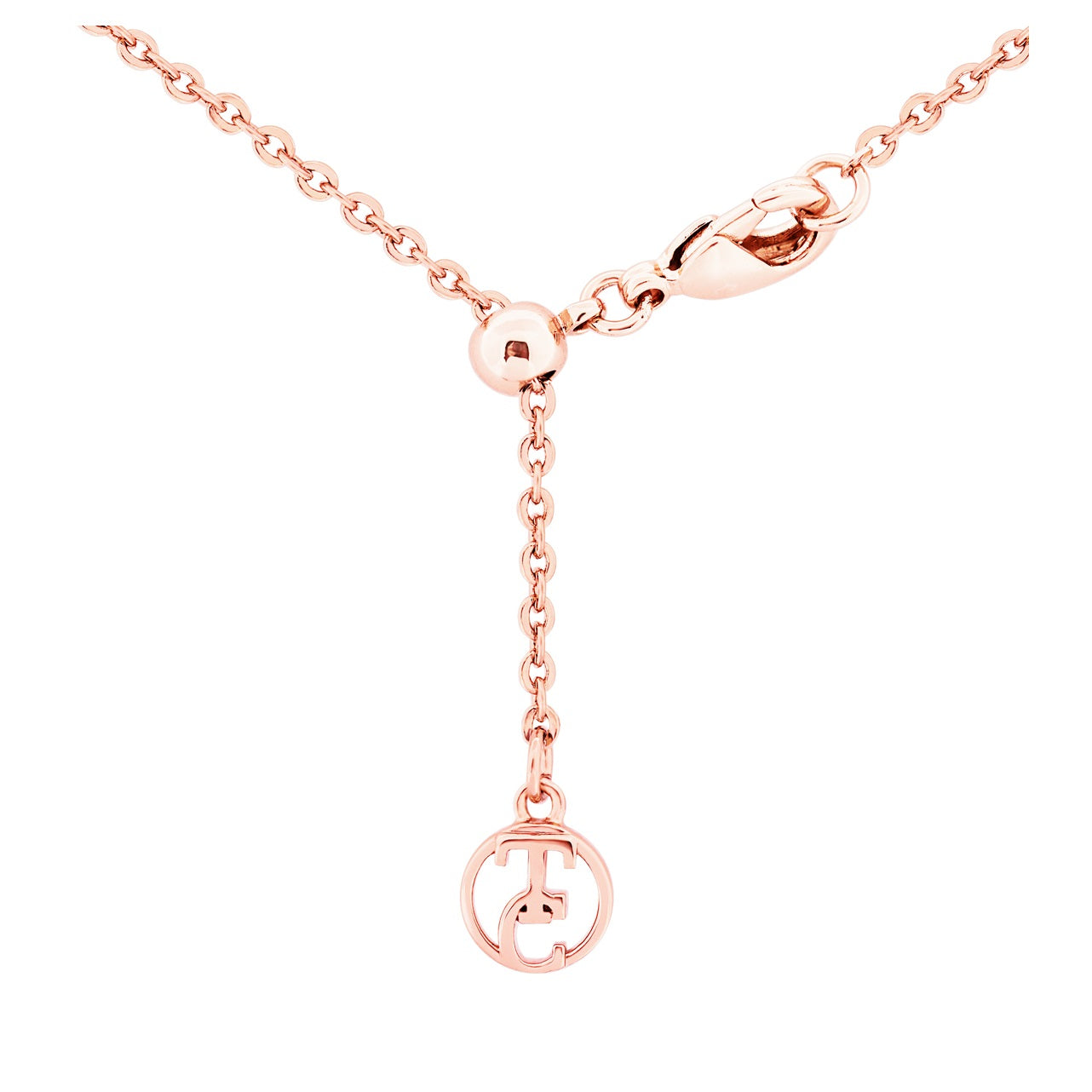 Tipperary Crystal Heart Outline Heart Pendant - Rose Gold