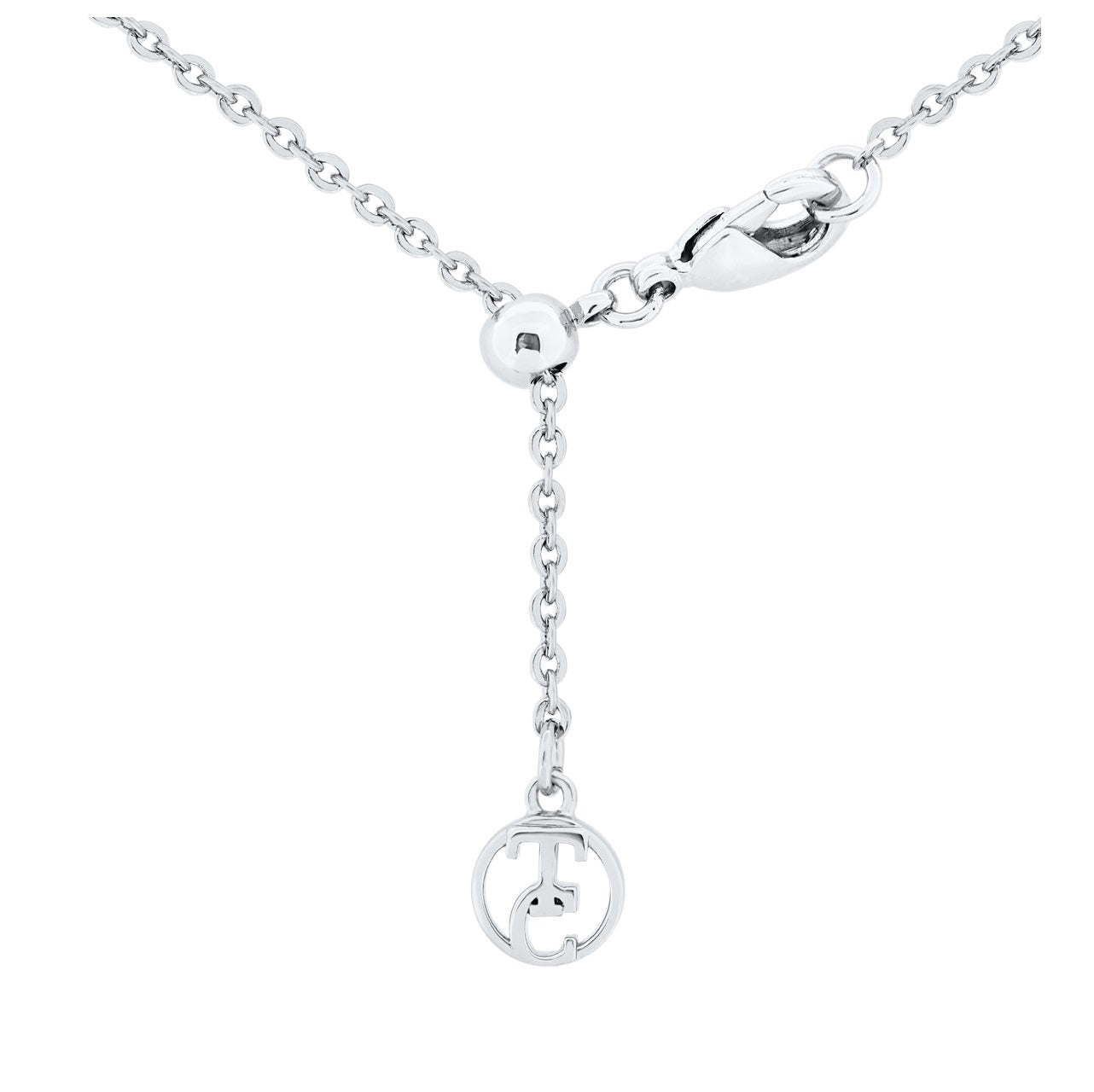 Tipperary Crystal Heart Outline Heart Pendant - Silver