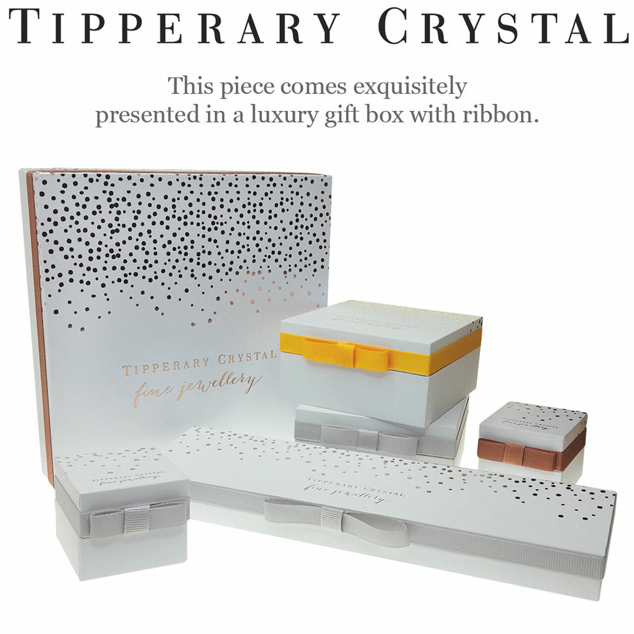 Tipperary Crystal Heart Stud Earrings Rose Gold