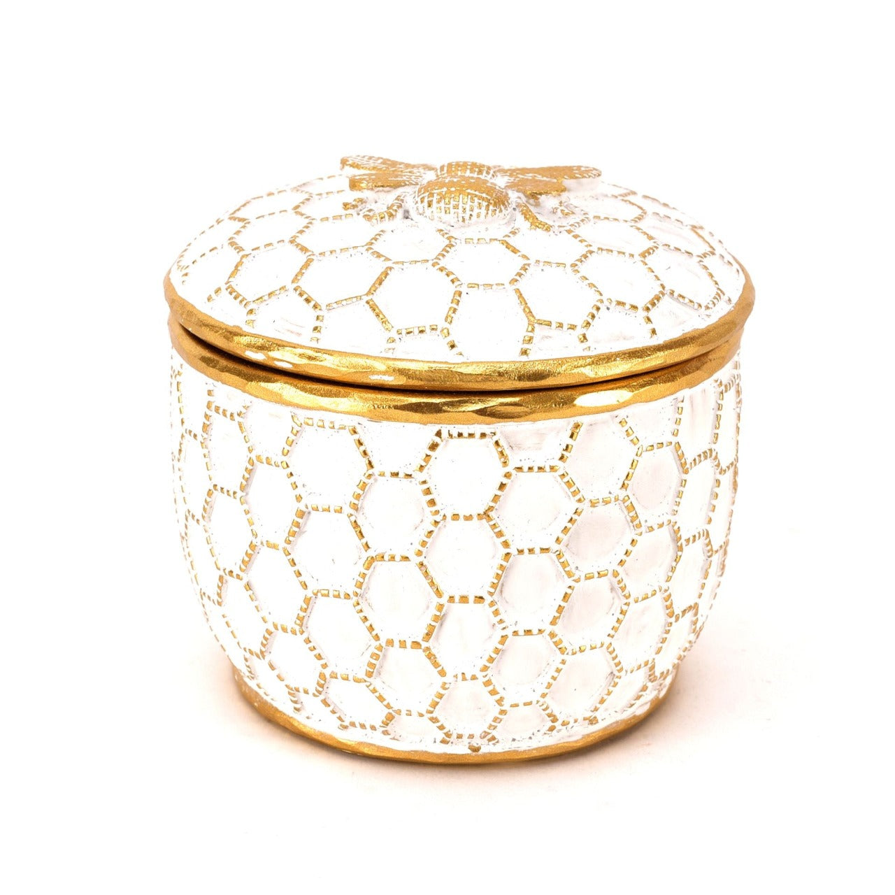 Honey Bee Resin Trinket Box Bring some glamour to the home with this gorgeous golden bee trinket box. From the Wildflower collection by HESTIA® - homeware inspired by the Great British outdoors.