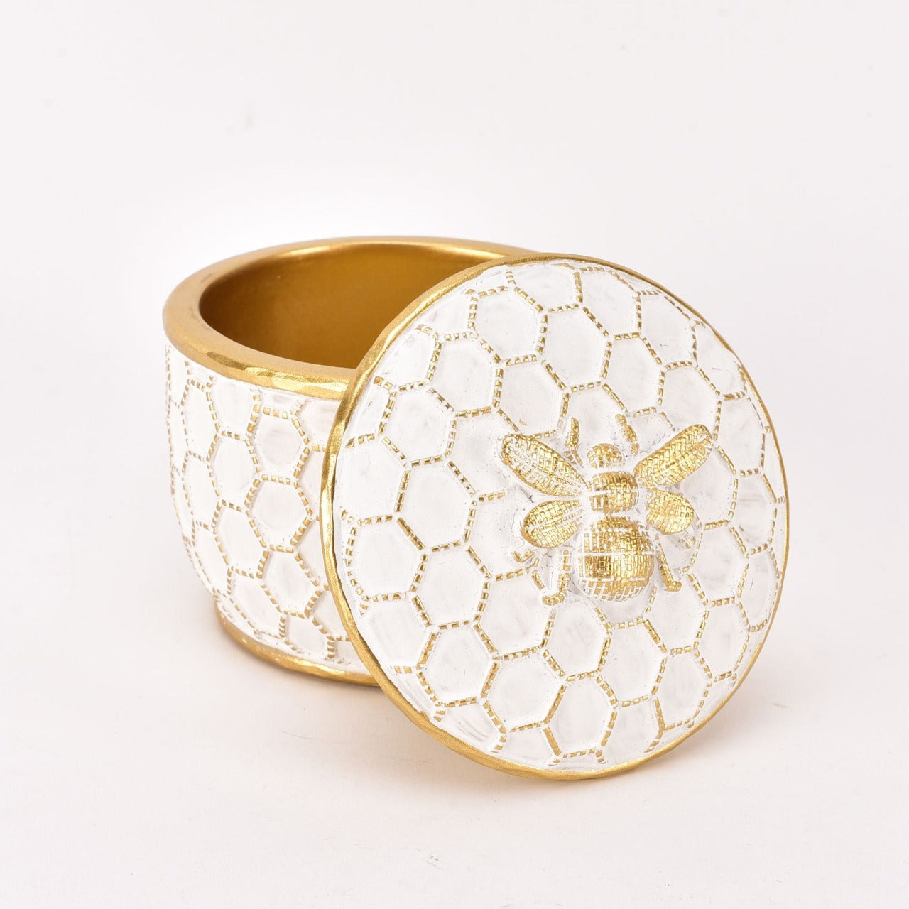 Honey Bee Resin Trinket Box Bring some glamour to the home with this gorgeous golden bee trinket box. From the Wildflower collection by HESTIA® - homeware inspired by the Great British outdoors.