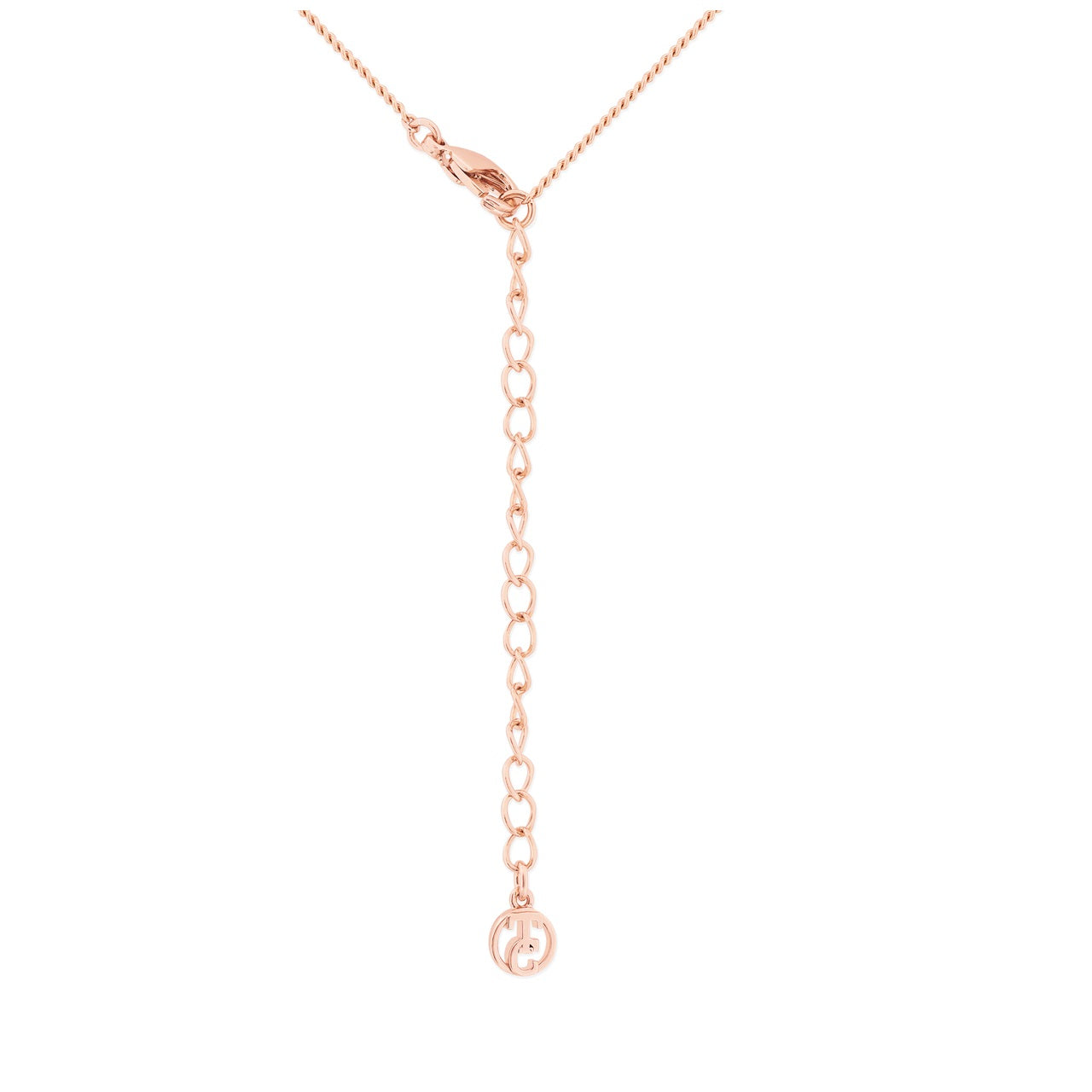 Tipperary Crystal Rose Gold Infinity Rings Pendant Grey Topaz