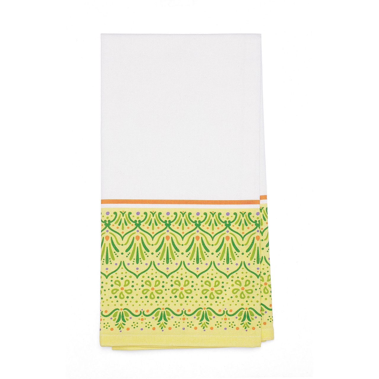 Izzy & Oliver Lemon Henna Tea Towel Made from absorbent material, this towel is great for drying glasses, but also makes a decorative statement. Perfect for everyday use or gift giving.