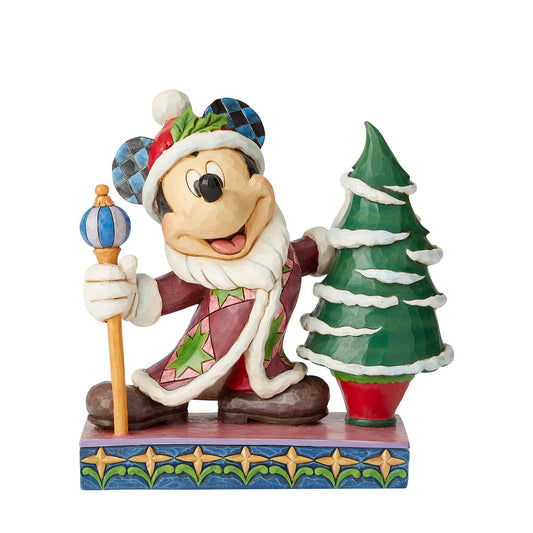 Jim Shore Jolly Ol St Mick (Mickey Mouse Father Christmas)  Dressed in a Regal Santa suit, Mickey is delighted to celebrate the season Mickey Father Christmas. Unique variations should be expected as this product is hand painted. Packed in a branded gift box. Not a toy or children's product. Intended for adults only.