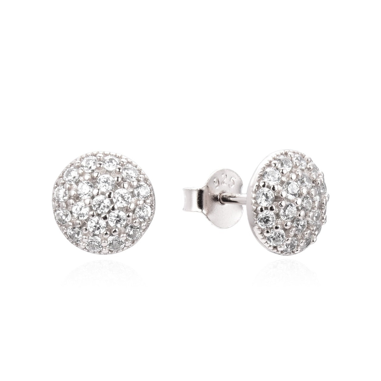 Kilkenny Silver Silver Diamante Stud Earrings Sterling silver stud earrings with cubic zirconia stones. Highlight your beauty with some extra sparkle.