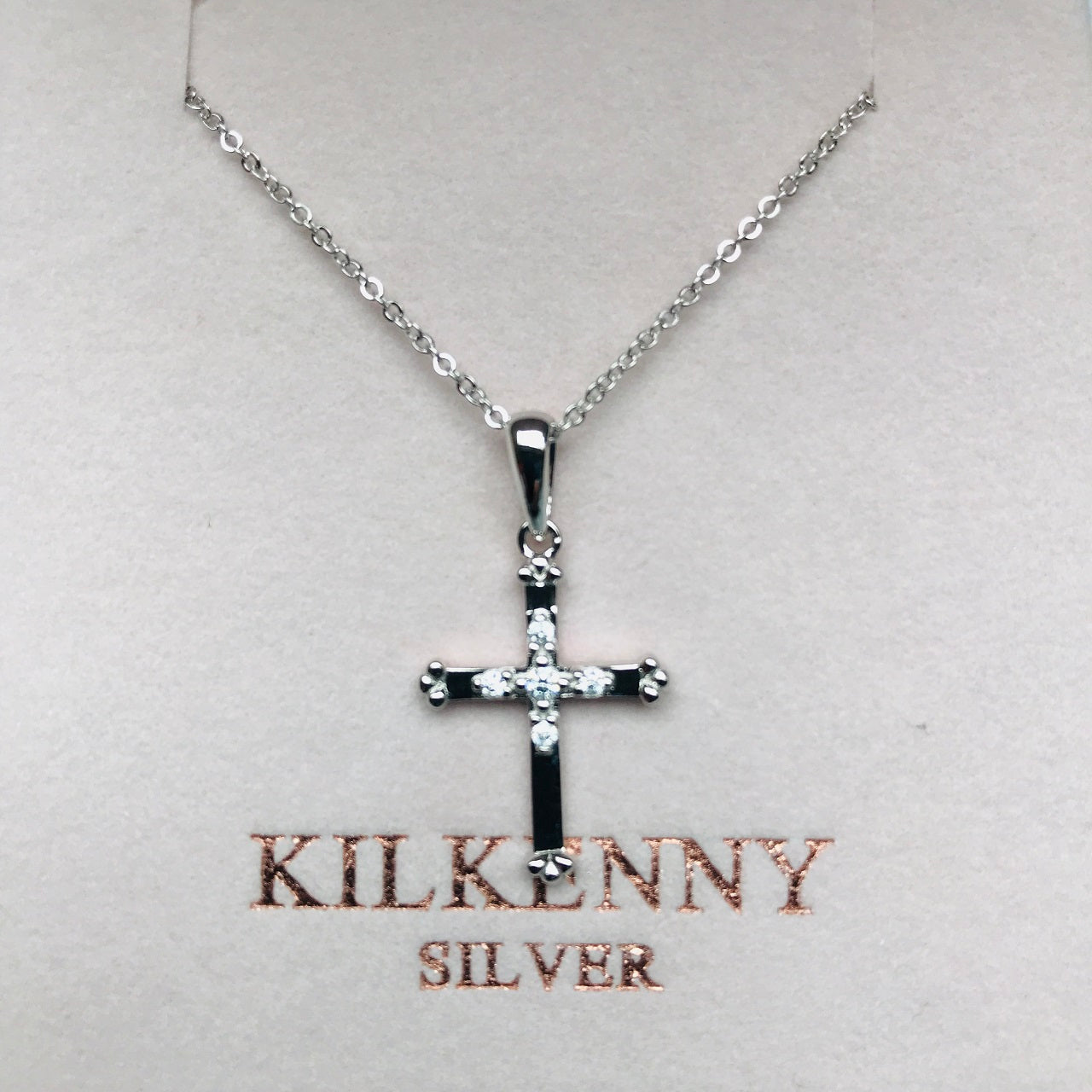 Kilkenny Silver Sterling Silver Cross with CZ Stones Confirmations and Communions Day is a big event and its a real family event, browse our jewellery for the ideal personal gift.