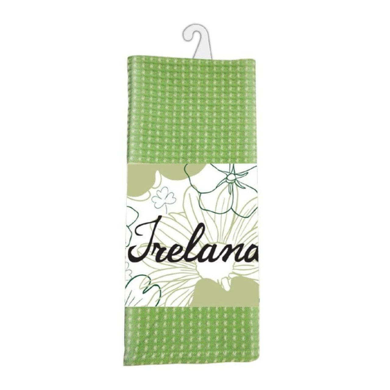Kitchen Tea Towel Green Floral Avoca Flowers A great Irish souvenir tea towel keepsake that can also be used everyday alongside hung up in your kitchen.