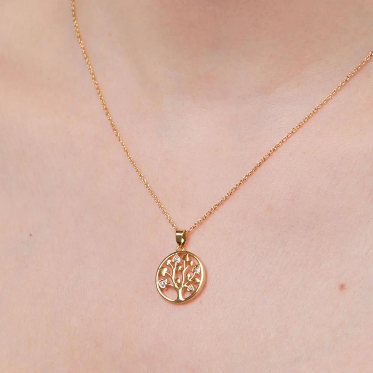 Knight & Day Gold Tree of Life Pendant Beautiful Tree of Life pendant embellished with CZ stones. Length 42 + 3cm extension.