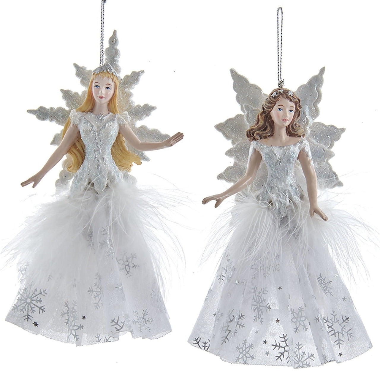 Kurt S Adler Silver White Snowy Queen Christmas Ornament Blonde