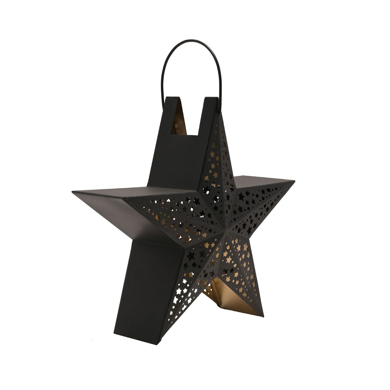 Black Star Christmas Lantern Medium A medium black star lantern. This enchanting lantern glistens with festive charm throughout the Christmas period.
