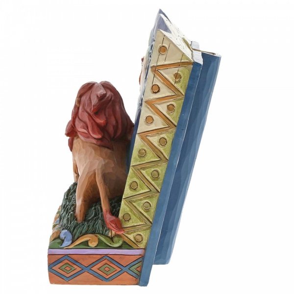 Jim Shore Storybook The Lion King Remember Who You Are Before he lost his father, Simba couldn't wait to be king. After Simba runs away, Mufasa's spirit encourages his son to reclaim his rightful throne. Mufasa will remind you to stay true to yourself with this stunning Lion King storybook designed by Jim Shore.