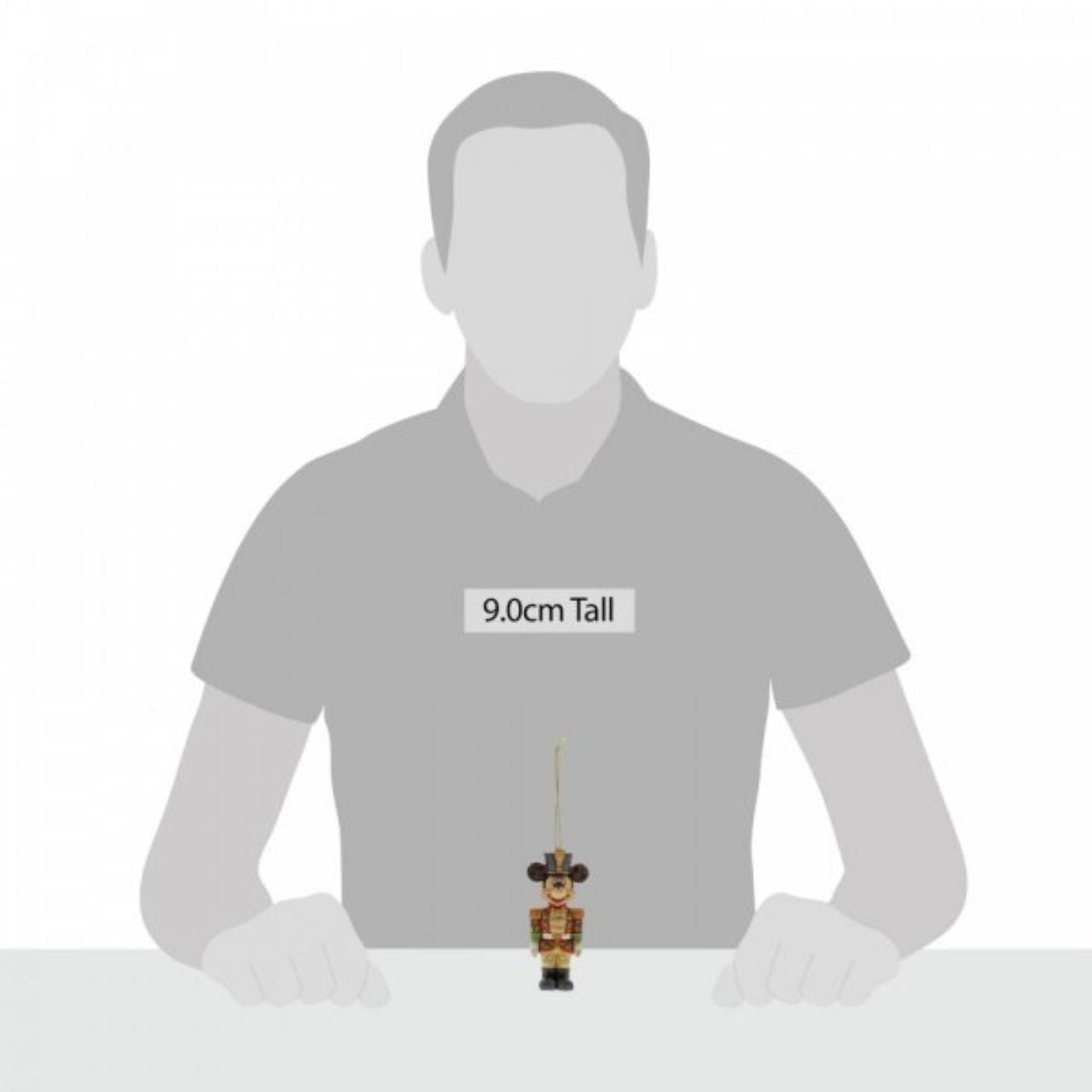 Jim Shore Mickey Mouse Nutcracker Christmas Hanging Ornament Mickey Mouse is ready to make his debut in the Christmas classic, The Nutcracker. Handcrafted and hand-painted, this timeless ornament features Jim Shore's signature folk art motifs and playful use of colour.