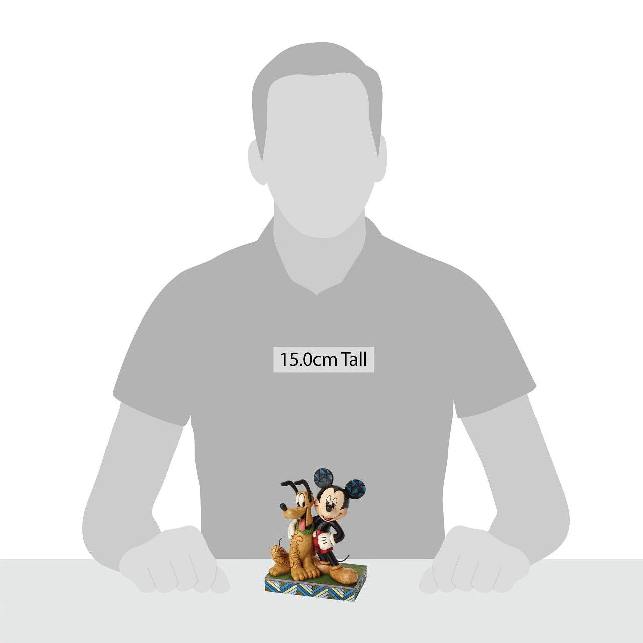 Jim Shore Best Pals - Mickey Mouse & Pluto Figurine Dogs are a mouse's best friend! This heartfelt figurine celebrates the unconditional love Mickey and Pluto have for each other, as the duo pose with happy smiles and a cuddly stance. Handcrafted and hand-painted, this piece is a one-of-a-kind treasure.