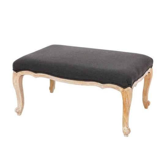 Mindy Brownes Antibes Coffee Table  A romantic collection that’s plush and luxurious in style. This fabric coffee table is finished in an aged grey velvet fabric. Light oak washed legs and arms.