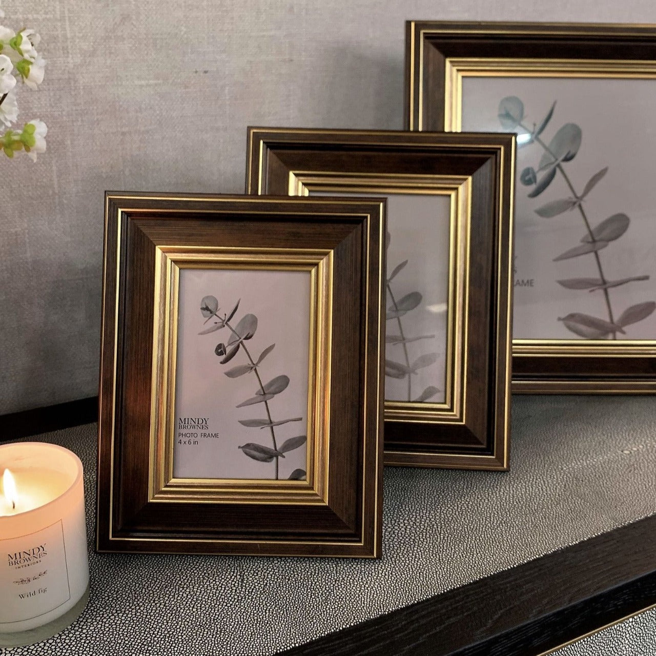 Mindy Brownes Dara Picture Frame (5 x 7) Capture your special moments with a frame from Mindy Brownes. Black and Gold in colour, a classic design combination.