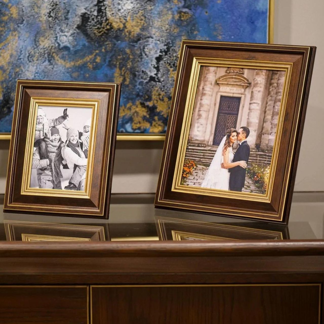 Mindy Brownes Haiden Picture Frame 8 x 10 Capture your special moments with a frame from Mindy Brownes. Dark Brown and Gold in colour, a classic design combination.