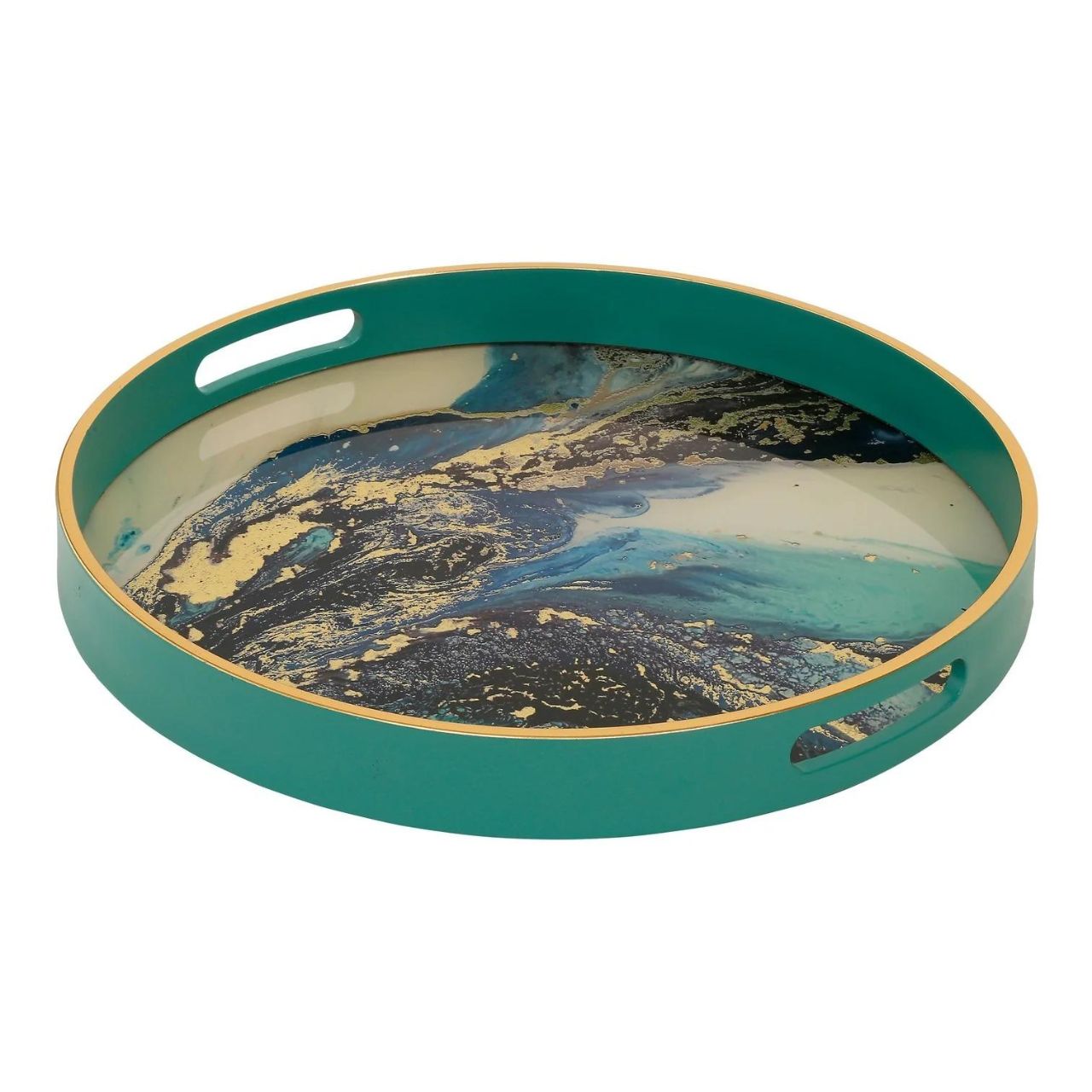 Mindy Brownes Interiors Serving Tray Marine Wonder The art of colour, a beautiful thing - Introduce a splash of colour to your décor with our vibrant glass coloured serving trays.