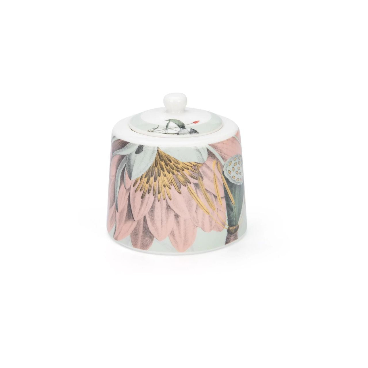 Natures Bloom Sugar Bowl, Creamer and Serving Tray Set A beautiful set depicting gorgeous flowers in pink, blue and green. - Ideal house warming gift, new home, birthday or general occasion. - Part Of Our Nature Bloom Collection