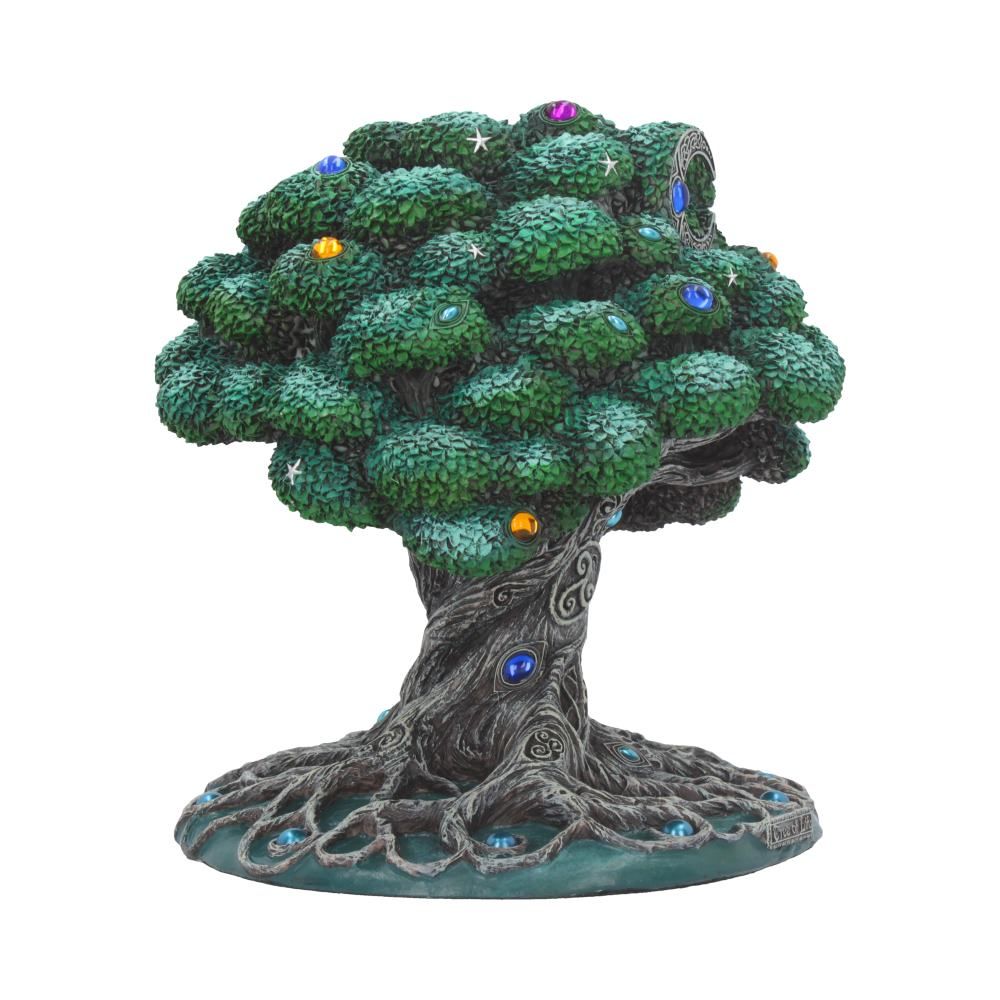 Nemesis Now Tree of Life Figurine A symbol of longevity, wisdom and rebirth, our tree of life proudly stands under the light of the moon, filtering its Spiritual energy. Its silvery roots form intricate networks throughout the earth, connecting the human race in love, peace and harmony.