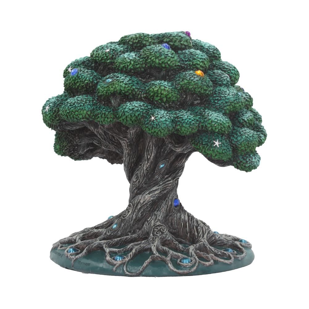 Nemesis Now Tree of Life Figurine A symbol of longevity, wisdom and rebirth, our tree of life proudly stands under the light of the moon, filtering its Spiritual energy. Its silvery roots form intricate networks throughout the earth, connecting the human race in love, peace and harmony.
