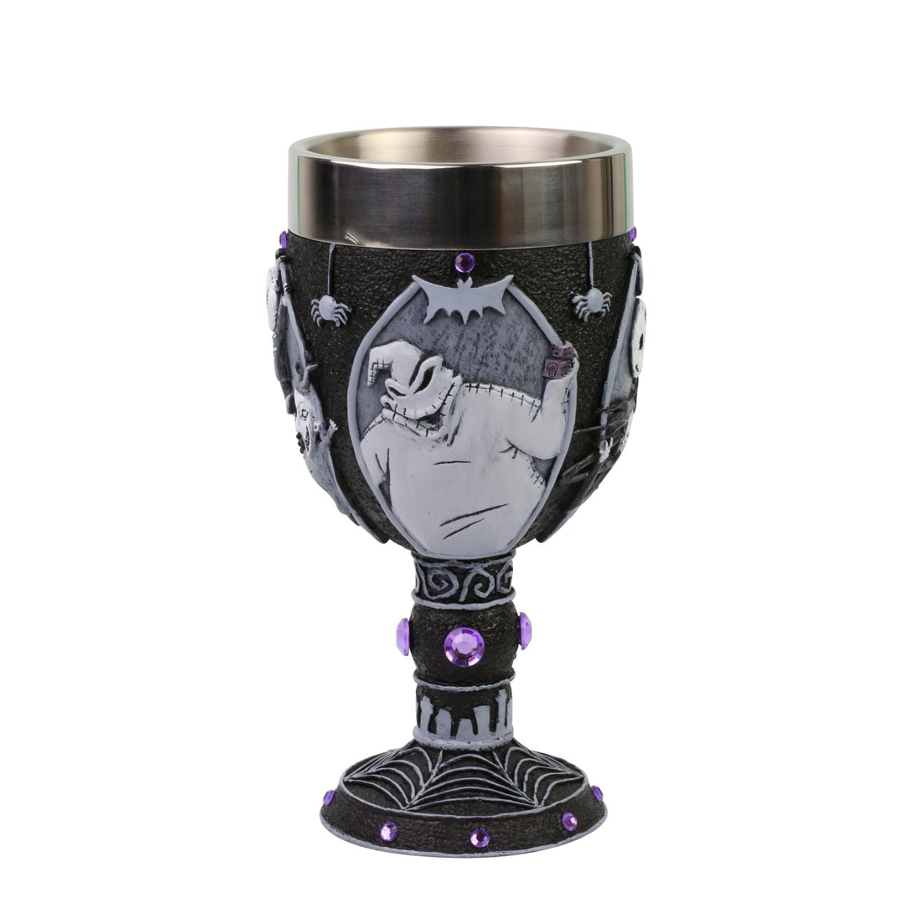 Nightmare Before Christmas Decorative Goblet The official chalice of Halloween Town, celebrate your holidays in style with this stainless steel lined decorative goblet adorned with frightful imagery from The Nightmare Before Christmas.