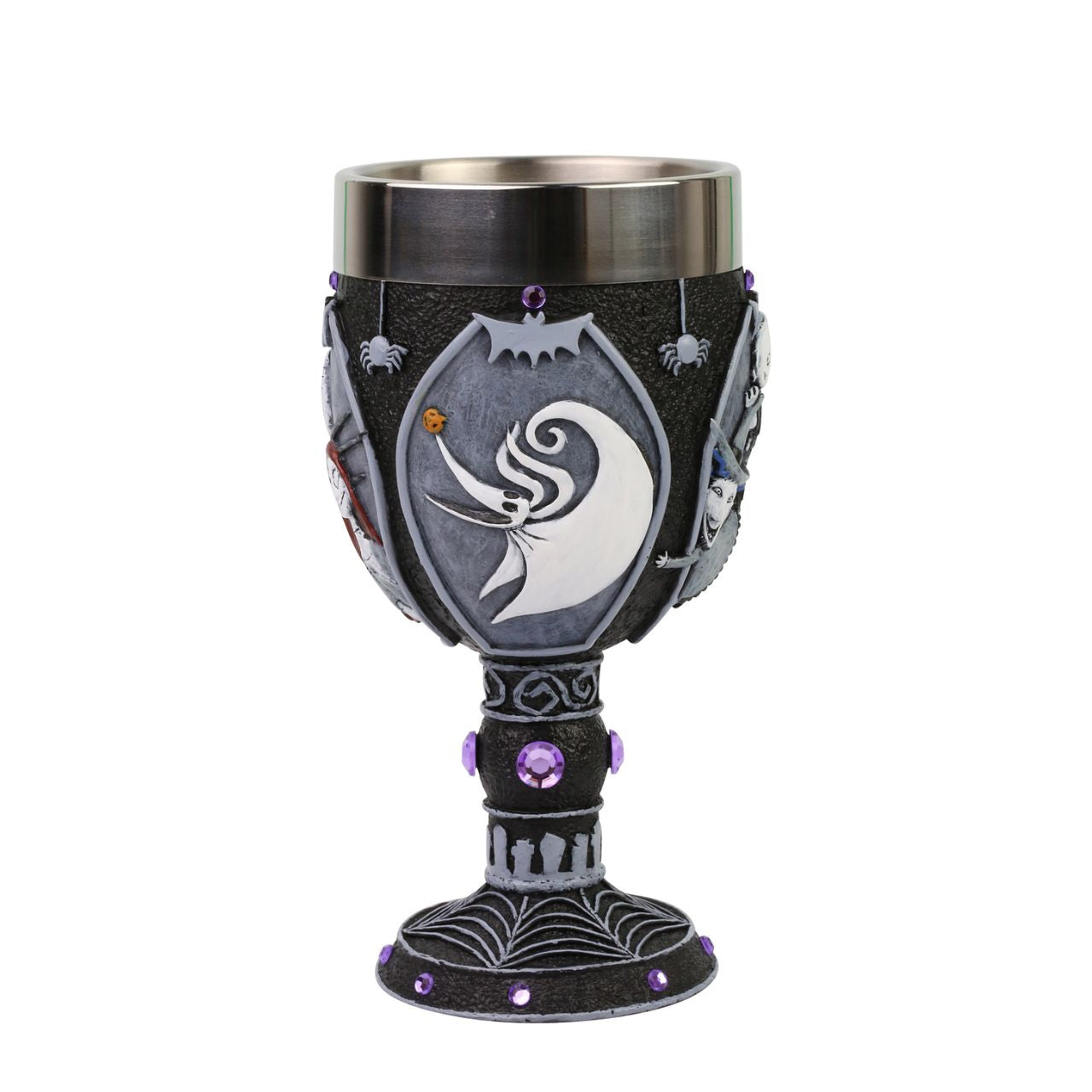 Nightmare Before Christmas Decorative Goblet  The official chalice of Halloween Town, celebrate your holidays in style with this stainless steel lined decorative goblet adorned with frightful imagery from The Nightmare Before Christmas.