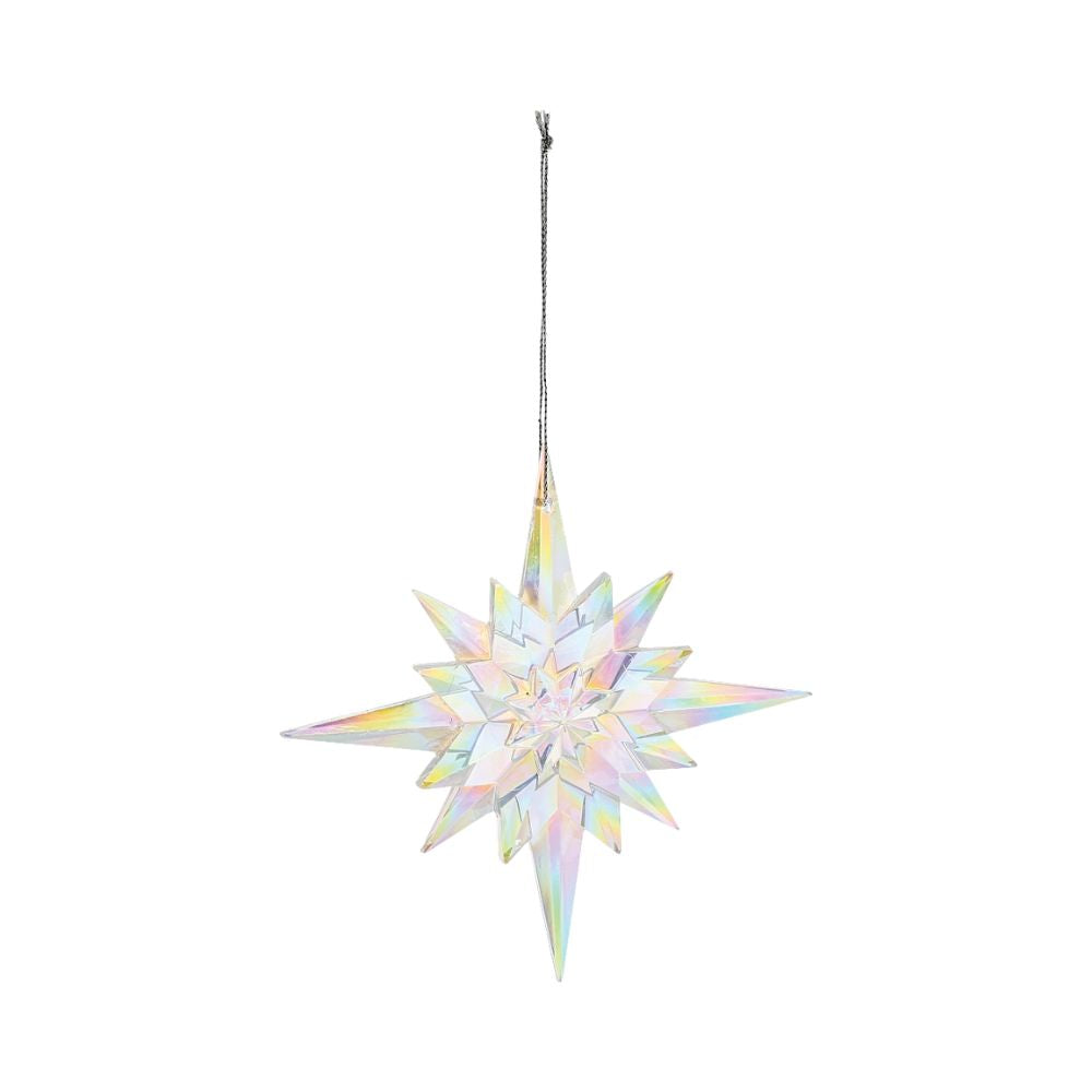 Pealised Star Christmas Hanging Ornament This Pearlised Star Hanging Ornament the perfect gift for yourself or a friend. Not only does it sparkle and shine on a Christmas Tree, it looks wonderful as an addition to a gift bag or in any home.