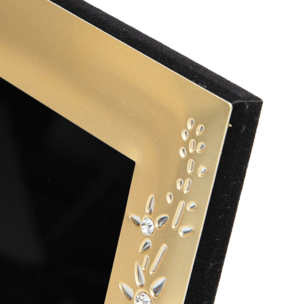 Impressions Photo Frame Brushed Gold Finish 8" x 10"  A beautiful gold aluminium photo frame with silver and crystal embellished floral design. From IMPRESSIONS® - let your photos speak their thousands words.