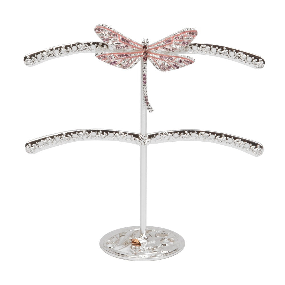 SOPHIA Pink Crystal Dragonfly Glass Jewellery Hanger Give your jewellery a perfect home and keep it organised with this delicate pink crystal dragonfly glass jewellery hanger. From the SOPHIA® Classic Collection - Home of sophistication in women's giftware.