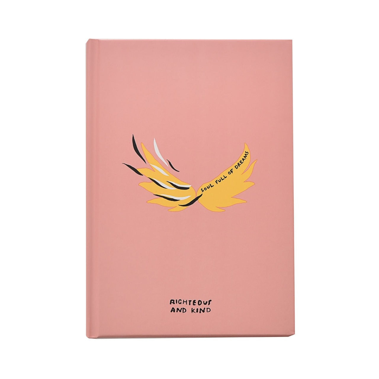 Righteous & Kind A5 Wings Journal A stylish notebook that would make a beautiful gift for those who love to note down their thoughts or doodle. With a gold wing design, this would make a cute addition to any free spirit's stationary collection.
