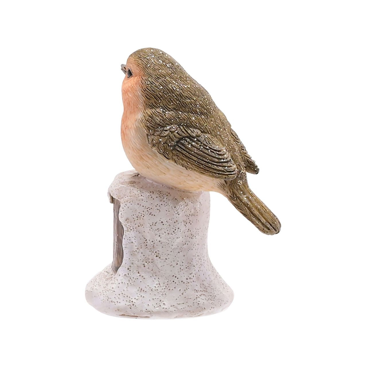 Robin On A Post Christmas Figurine A robin on a post Christmas figurine. This endearing figurine will help to create a fun-filled Winter Wonderland at home this festive period.