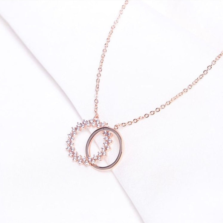 Romi Rose Gold Purple Interlocking Pendant