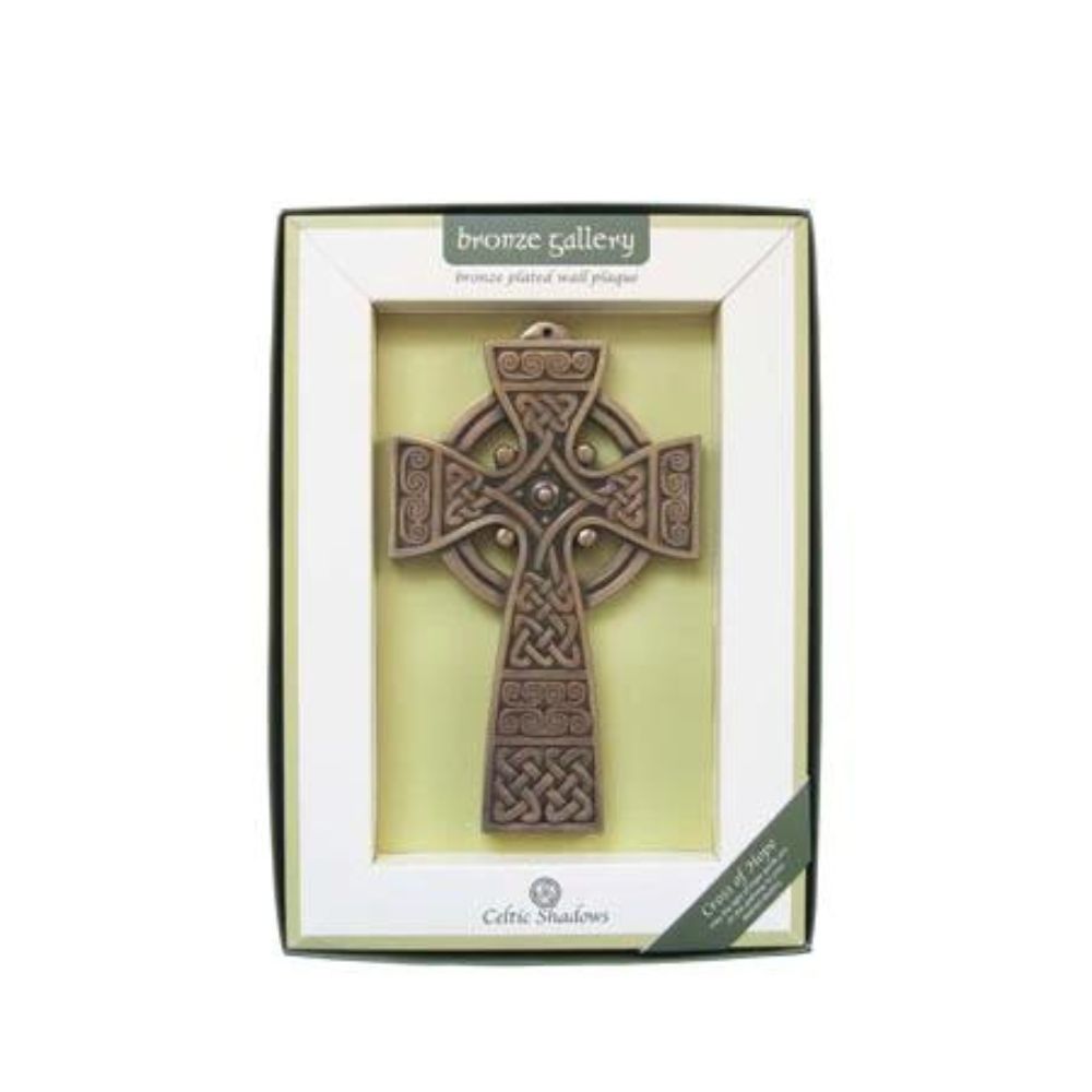 Cross of Hope Plaque by Royal Tara These sandstone or granite high cross monuments are found throughout Ireland indicating holy places or monastic sites and can reach up to four metres in height. Dating from the 9th century A.D. the classic ring at the top of the cross is said to be a symbol of eternity.