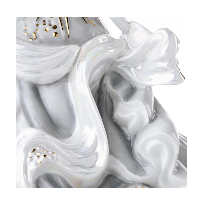 English Ladies Company Silver Radiance NEW 2021  Joining our English Ladies figurine collection this September is Silver Radiance. This gorgeous figurine is dress in a beautiful silver dress is decorated with elegant gold details. This sophisticated figurine is the perfect gift for celebrations such as a 25th wedding anniversary or would look beautiful on any collectors display.