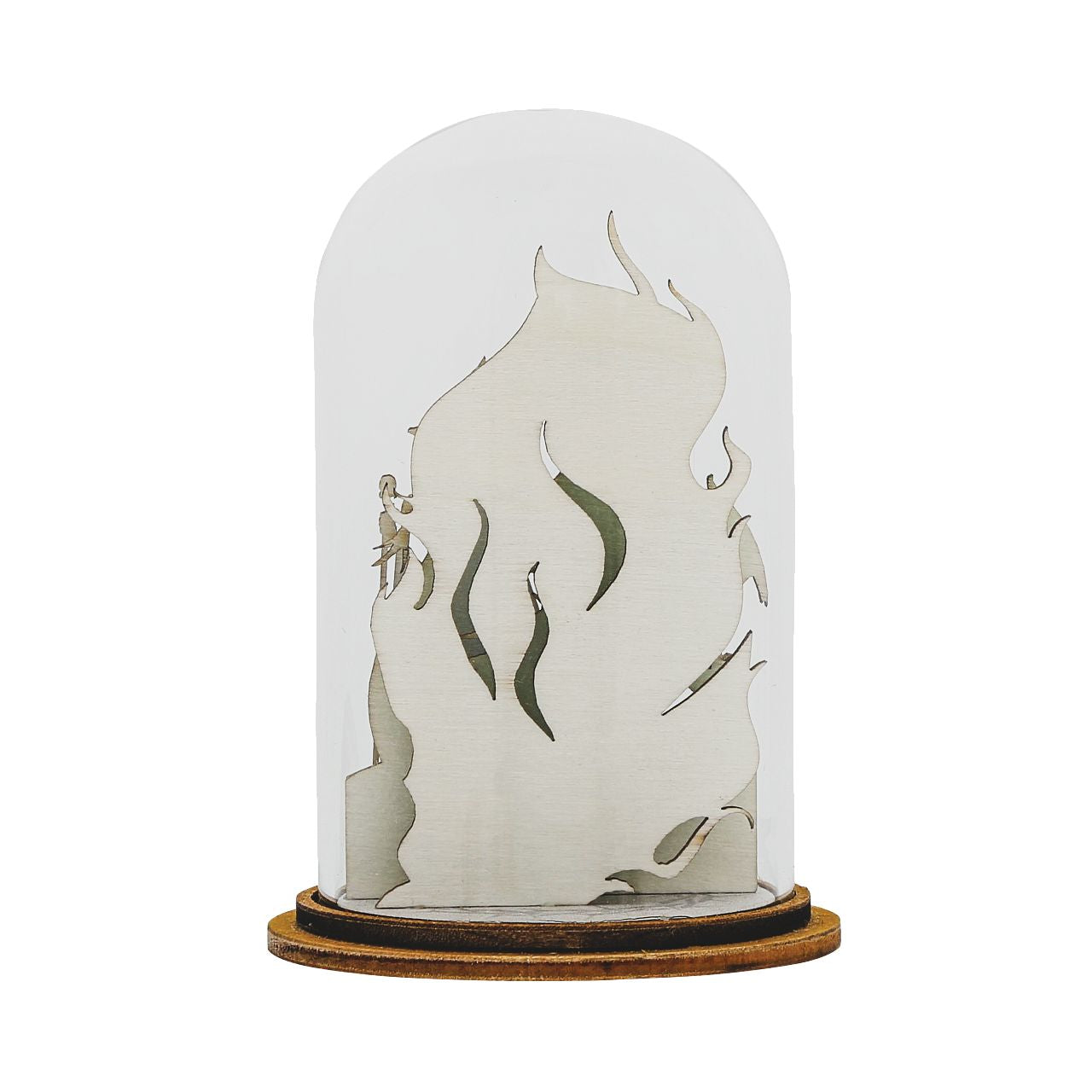 Disney Mistress of All Evil Maleficent Figurine This stunning figurine showcases all the evil of Maleficent with her iconic dragon surrounded by green flames. This classic Sleeping Beauty decorative Kloche will make a stunning display in your home.