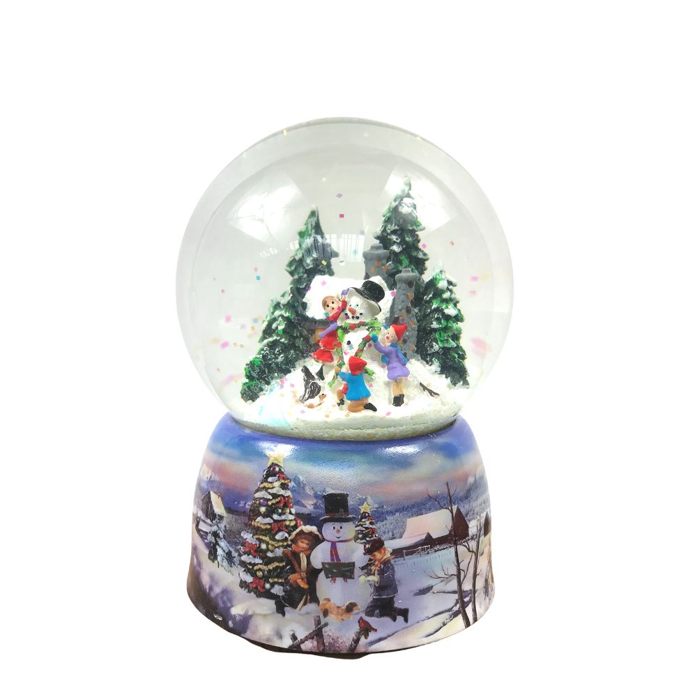 Snow Globe Children Building a Snowman Kids Building a snowman The whole globe rotates t the melody “Winter Wonderland”