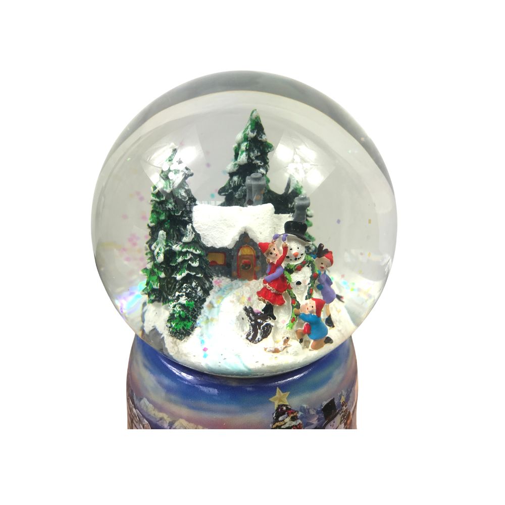 Snow Globe Children Building a Snowman Kids Building a snowman The whole globe rotates t the melody “Winter Wonderland”