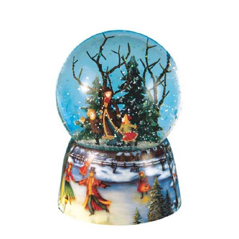 Snow Globe Ice Skaters Skater snow globe turns to the melody “Ice skater Waltz”
