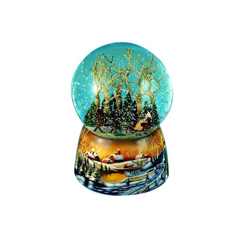 Snow Globe Sleigh Ride Sleigh ride snow globe, turns to the melody “Winter Wonderland”