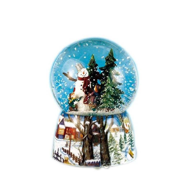 Snow Globe Snowman Snowman snow globe turns to the melody “Leise rieselt der Schnee”