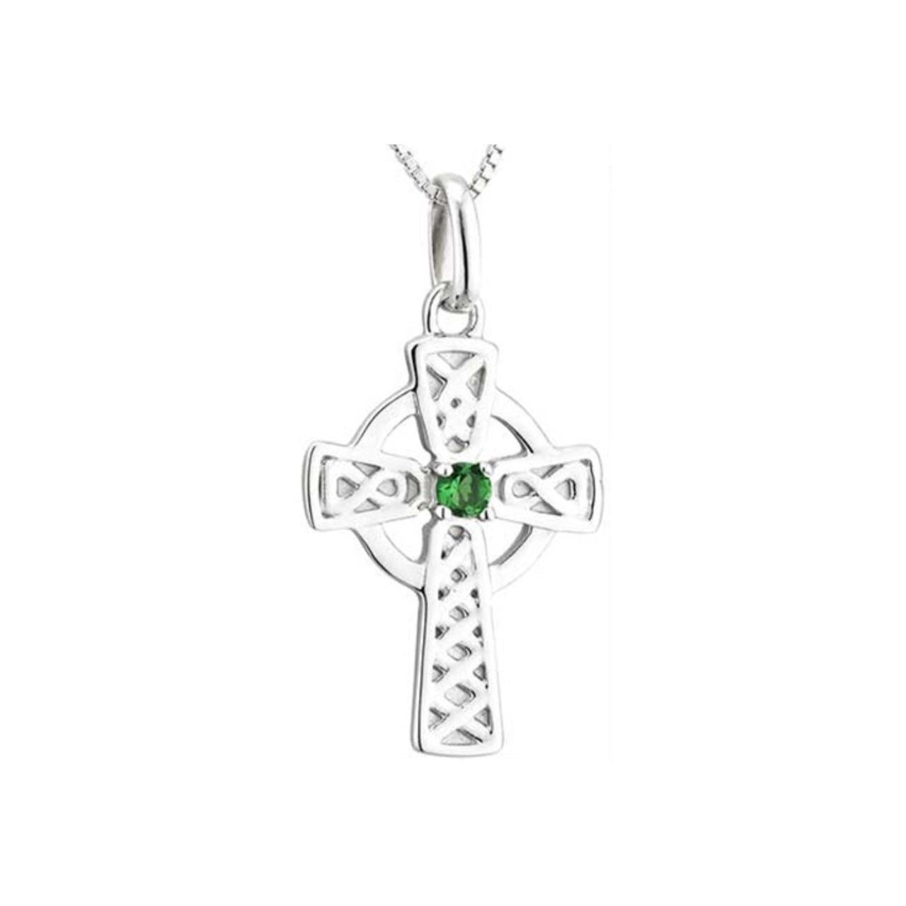 Solvar Acara Sterling Silver Celtic Cross With Green CZ Pendant The Celtic Cross in this pendant dates back to the ninth century and creates a strong connection with the wearer’s faith as well as with Irish tradition. Our expert designers have crafted an unrivalled collection of Celtic Crosses.