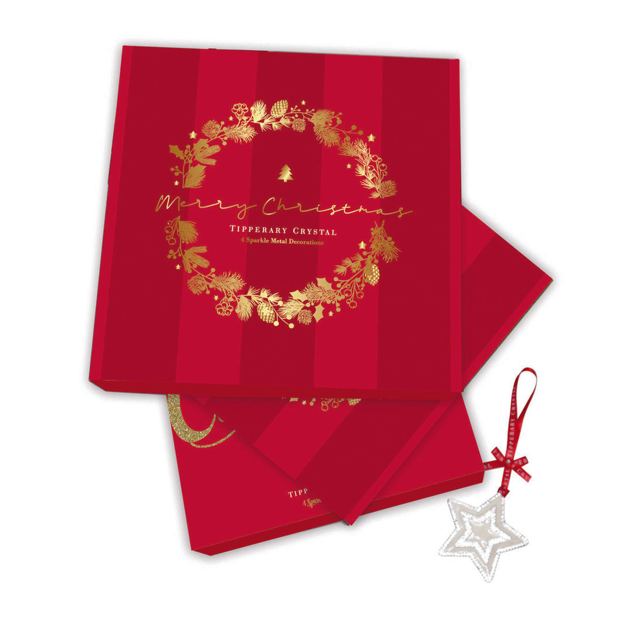 Tipperary Crystal Sparkle Christmas Decorations Green Insert Set of 4 - NEW 2021 We just Love Christmas! The festive season, the giving of gifts, creating memories and being together with family and loved ones. Have lots of fun with our lovingly designed and created Christmas decorations, each one has a magic sparkle of elf dust