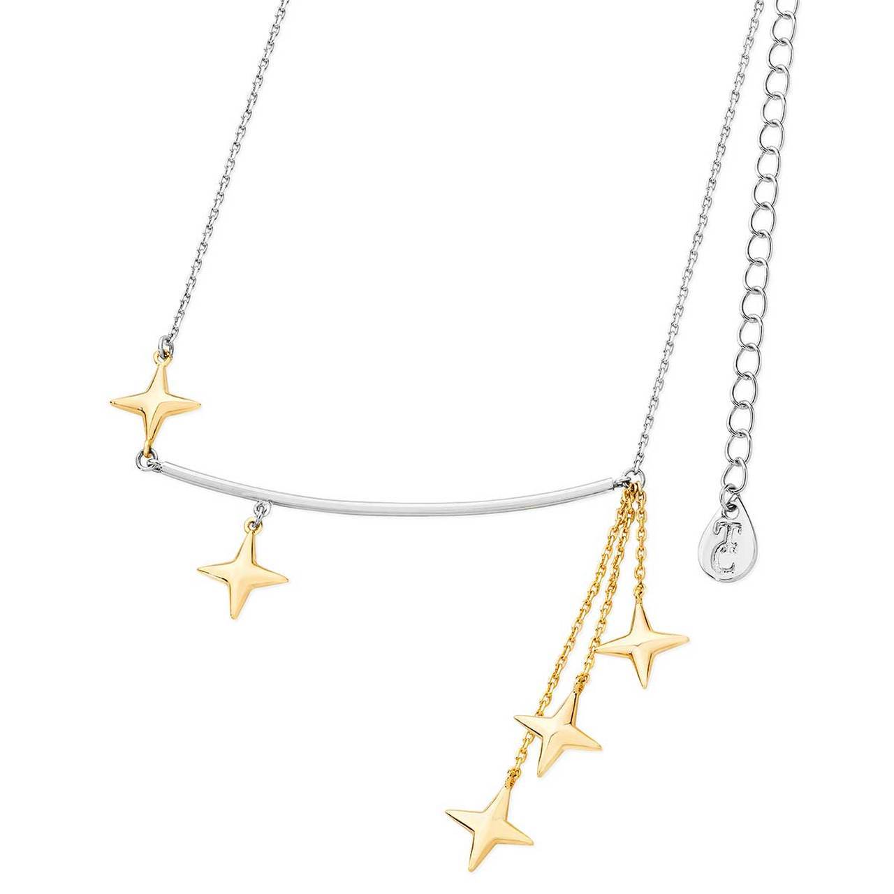 Tipperary Crystal Stars Falling Silver Bar Pendant