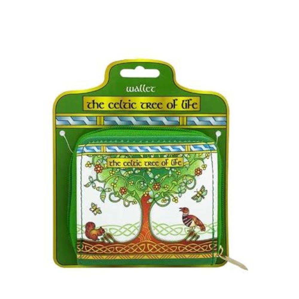 The Celtic Tree of Life Wallet by Royal Tara Celts believed that trees were the ancestors of mankind and had a connection to the Otherworld. Celtic knotwork symbolises the eternal cycle of nature, with branches and roots woven together without end.